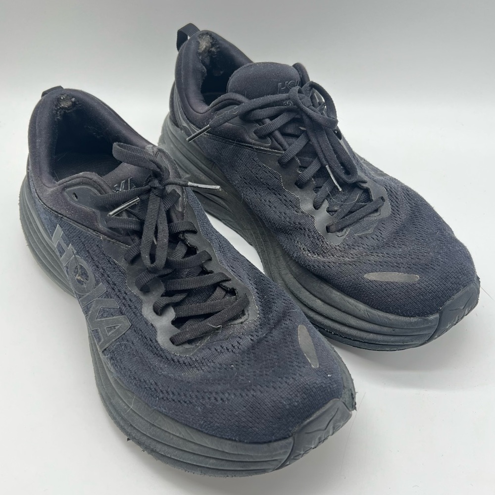 Hoka One One Bondi 8 Men's Size 11D Black Sneakers Athletic Running Shoes
